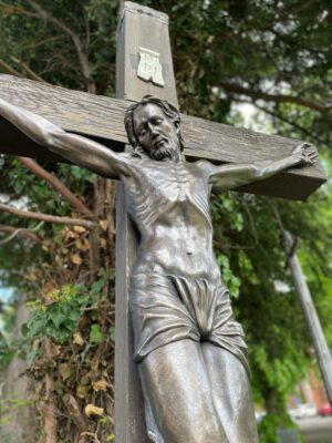 Jesus on the cross by Jesmonite